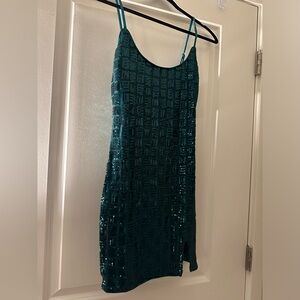 NWT Lulu’s Green Sequin Mini Dress